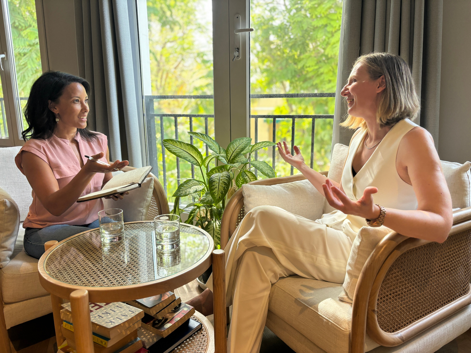 Farida Gilmore in a one-to-one coaching conversation